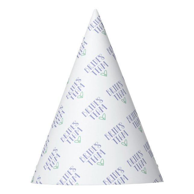 Brides Team Periwinkle Party Hat (Front)