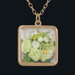 Bride's Wedding Bouquet Add Your Photo Keepsake Gold Plated Necklace<br><div class="desc">Customize this design today! This gift is perfect for expression for the special occasion.
 Come check out our store,  for all our cool designs.</div>