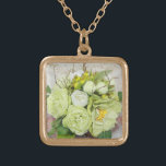 Bride's Wedding Bouquet Add Your Photo Keepsake Gold Plated Necklace<br><div class="desc">Customize this design today! This gift is perfect for expression for the special occasion.
 Come check out our store,  for all our cool designs.</div>