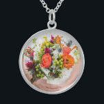 Bride's Wedding Bouquet Add Your Photo Keepsake Sterling Silver Necklace<br><div class="desc">Customize this design today! This gift is perfect for expression for the special occasion.
 Come check out our store,  for all our cool designs.</div>