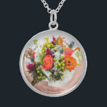 Bride's Wedding Bouquet Add Your Photo Keepsake Sterling Silver Necklace<br><div class="desc">Customize this design today! This gift is perfect for expression for the special occasion.
 Come check out our store,  for all our cool designs.</div>