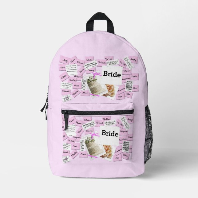 Brides Wedding Day All over print backpack (Front)