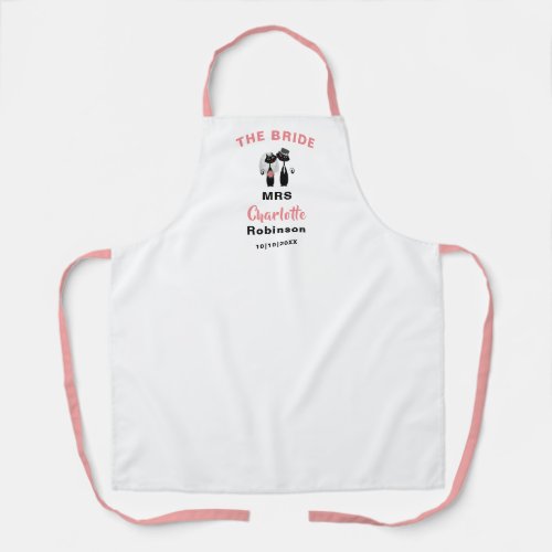 Brides Wedding Day Special Apron Personalized