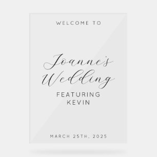 Bride's Wedding Featuring The Groom Funny Ceremony Acrylic Sign