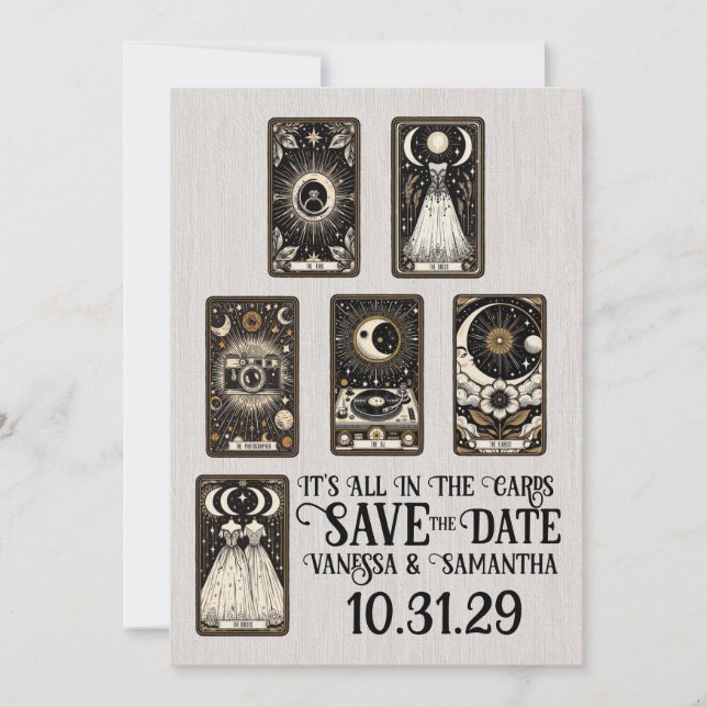 Brides Wedding Tarot Save The Date (Front)