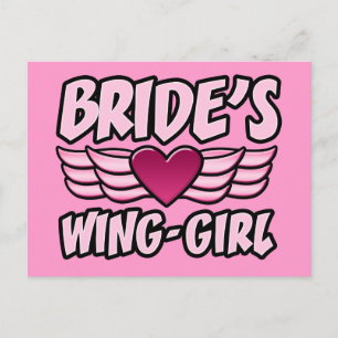 Bride's Wing-Girl Bachelorette Party Postcard