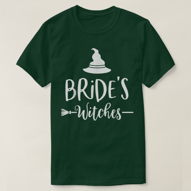 Bride's Witches Bachelorette Party  Halloween Wedd T-Shirt (Design Front)