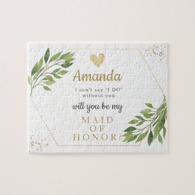 Bridesmai or Maid of Honor proposal puzzle (Horizontal)