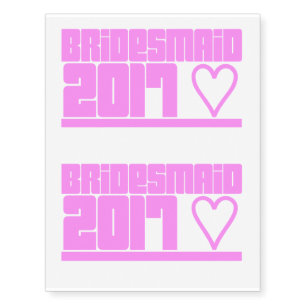 Bridesmaid 2017 temporary tattoos