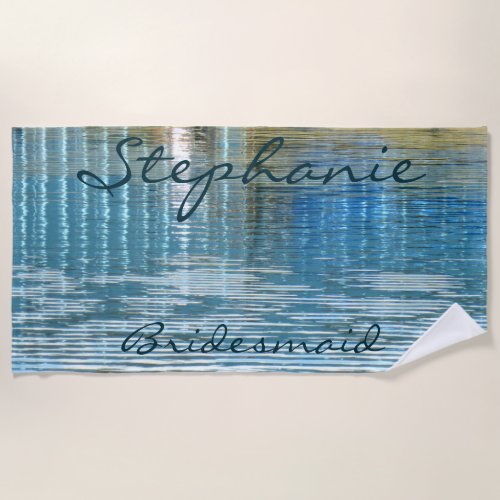 Bridesmaid Abstract Reflection Beach Towel