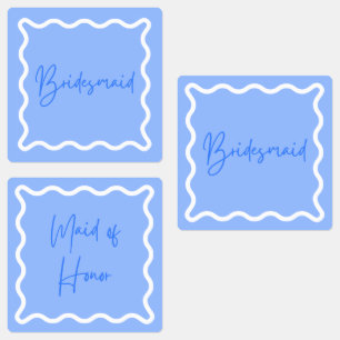 Bridesmaid and Maid of Honor Blue Labels
