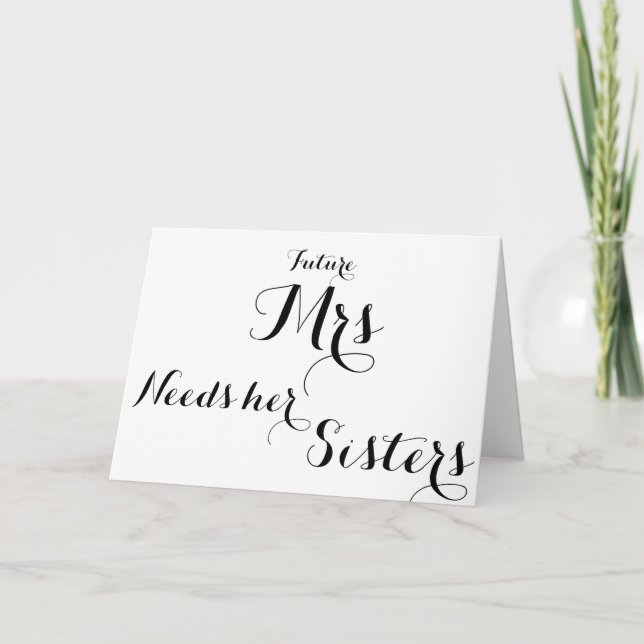 Bridesmaid ask card (Front)