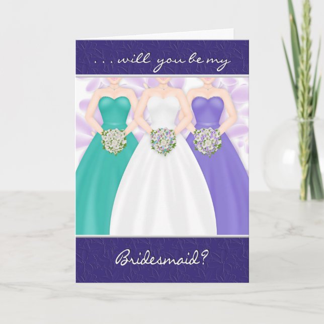 BRIDESMAID ATTENDANT INVITATION BY BRIDE (Front)