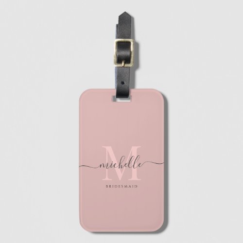 Bridesmaid Bachelorette Bridal Custom Name Script Luggage Tag