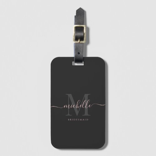 Bridesmaid Bachelorette Bride Name Script Luggage Tag