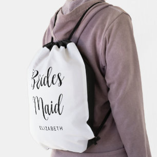 Bridesmaid Bachelorette Modern Template Womens Drawstring Bag