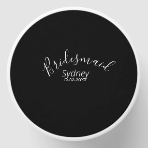 Bridesmaid bachelorette party add name modern mini candle favors