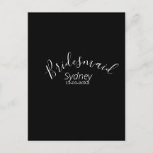 Bridesmaid bachelorette party add name modern