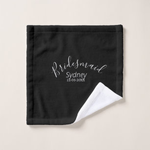Bridesmaid bachelorette party add name modern  wash cloth