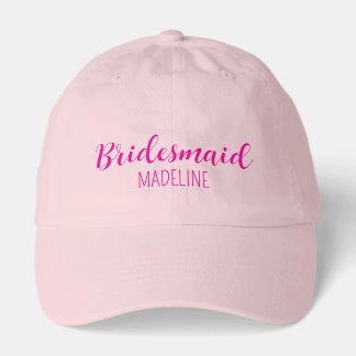 Bridesmaid Baseball Cap with Name