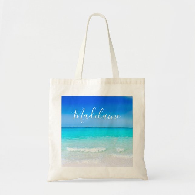 Bridesmaid Beach Personal Summer Wedding Tote Bag (Front)