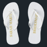 Bridesmaid Beach Wedding Bachelorette Bridal Party Flip Flops<br><div class="desc">Bridesmaid Beach Wedding Bachelorette Bridal Party Flip Flops</div>