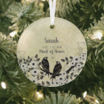 Bridesmaid Beige Ivory Tan Lace Love Bird Wedding Glass Ornament<br><div class="desc">Bridesmaid Beige Ivory Tan Lace Love Bird Wedding Elegant Glass Ornament.  Romantic Elegant and Whimsical Bridesmaid,  Maid of Honor,  Flower Girl,  Mother of the Bride,  Mother of the Groom,  Grandmother of the Bride,   Wedding Party Favors</div>