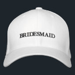 bridesmaid black and white elegant chic embroidered baseball cap<br><div class="desc">bridesmaid black and white elegant chic Embroidered Baseball Cap.
Available in many colors and options</div>