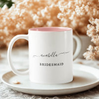 Bridesmaid black minimalist script bachelorette 