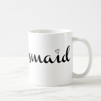 Bridesmaid Black on White Coffee Mug