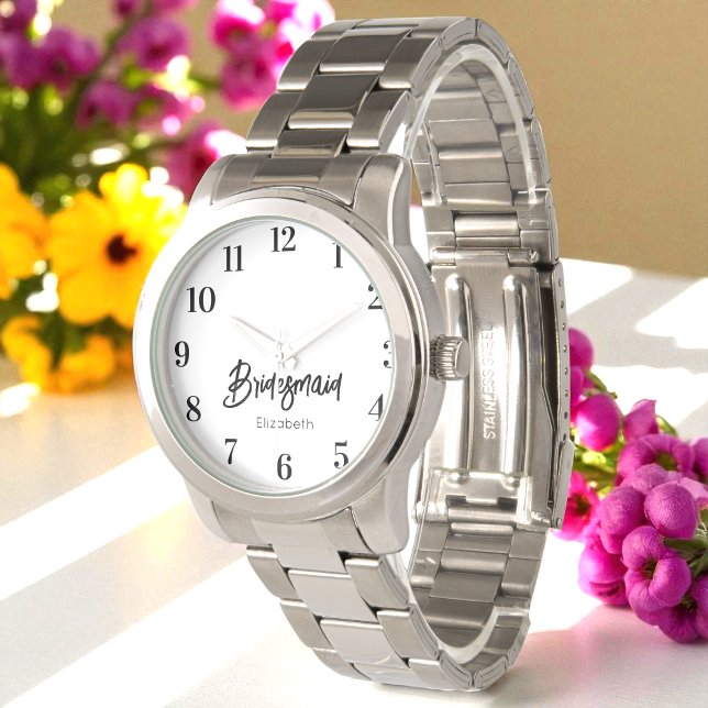 Bridesmaid Black White Wedding Favor Gift Watch (Creator Uploaded)