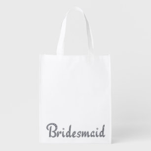Bridesmaid bling reusable bag