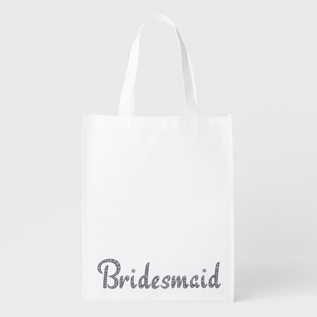 Bridesmaid bling reusable bag (Front)