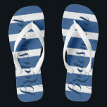 Bridesmaid Blue Or Any Color Stripes Pattern Flip Flops<br><div class="desc">Blue Stripes Pattern - Change to Any Color by clicking customize. And say anything you want.  Make these one of a kind flip flops that have YOUR message on them.  Be the talk of the beach!</div>