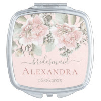 Bridesmaid blush floral dusty rose boho chic name