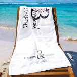 Bridesmaid Boho Floral Letter Bachelorette Weekend Beach Towel<br><div class="desc">Bridesmaid beach towel to personalize for your bridesmaids to take on your bachelorette weekend or a thoughtful welcome gift for your destination wedding. Bridesmaid is lettered with neutral boho floral letters and handwritten script. You can also add the name of the bride and groom and their wedding date, which frames...</div>