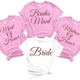 Bridesmaid Bridal Party Bachelorette Maid of honor T-Shirt