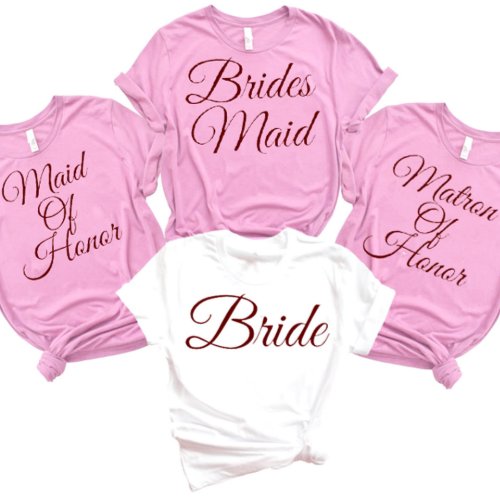 Bridesmaid Bridal Party Bachelorette Maid of honor T_Shirt