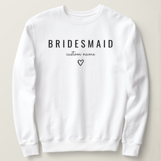 Bridesmaid Bridal Party Maid of Honor Proposal Box Sweatshirt (Design Front)