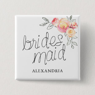 Bridesmaid Bridal Shower Button