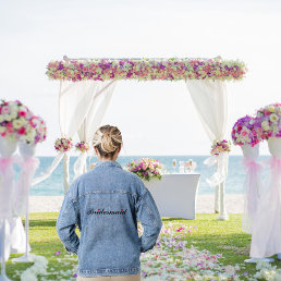 Bridesmaid Bridal Wedding Bachelorette Party Heart Denim Jacket