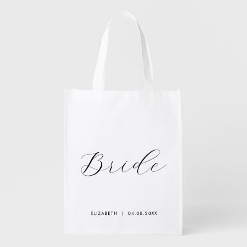Bridesmaid Bride Gifts Template Modern Shopping Grocery Bag