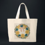 Bridesmaid Bride Mother Groom Flower Girl Large Tote Bag<br><div class="desc">Personalize and make a bold statement with this colorful pattern and say who you are in a dramatic way. This pattern has been meticulously designed with either colorful clothing, shoes, purses, skirts, jackets, shirts, flowers, greenery, sprigs and is ready for your personal touch. Use it to create a gift for...</div>