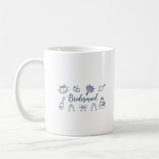 Bridesmaid Bride Squad Bow Bridal Party Wedding Coffee Mug