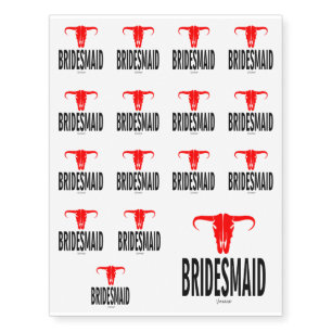 Bridesmaid & Bull by Vimago Temporary Tattoos