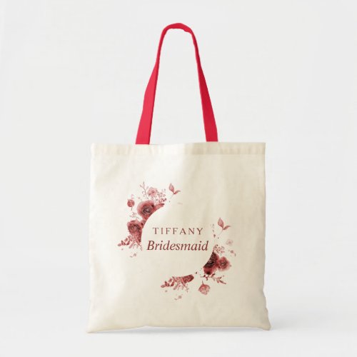 Bridesmaid Burgundy Beauty Tote Bag