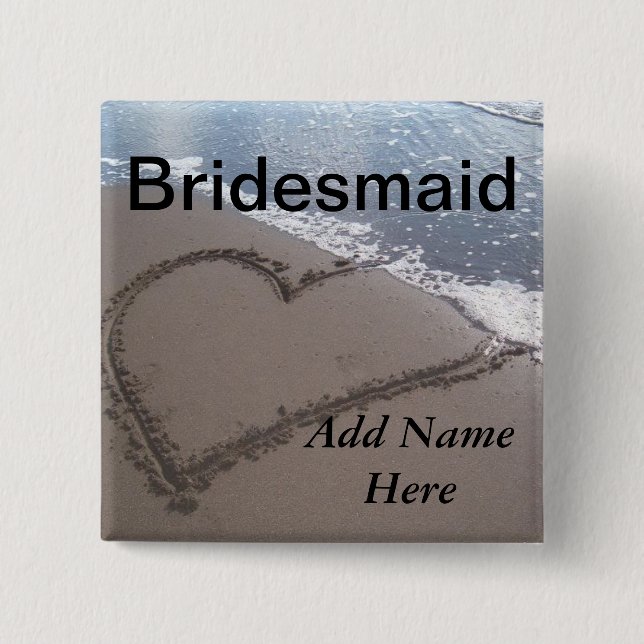 Bridesmaid Button (Front)