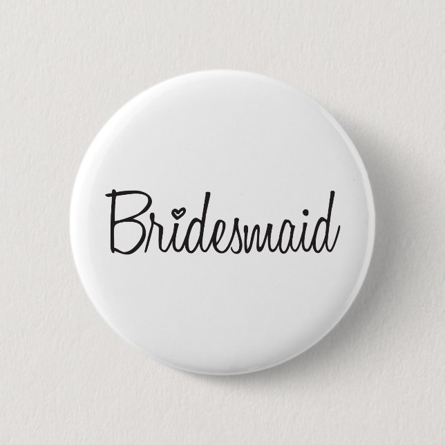 Bridesmaid Button (Front)