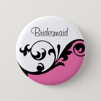 Bridesmaid Button by charmingink at Zazzle
