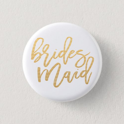 Bridesmaid calligraphy button